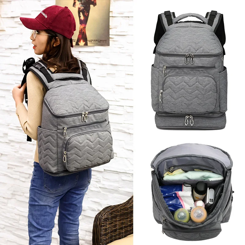 Fashion Mommy Bag Mother Baby Bag Big Capacity Multi-function Treasure Mother Outgoing Tourist Backpack Bag