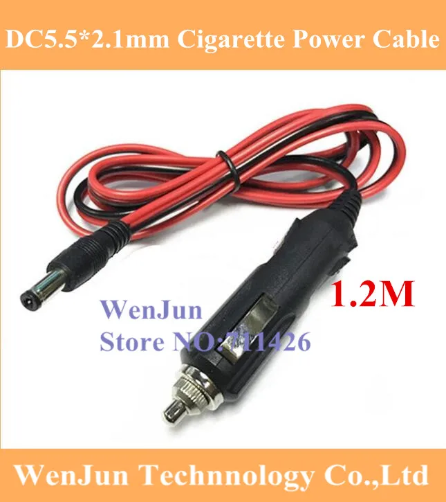 

Portable 12V Car Cigarette lighter plug cable with DC 5.5mm*2.1mm male connector for car charger Extension Socket Cord 50pcs