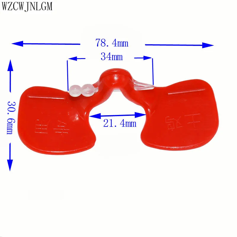 Poultry chicken with tying glasses 80/70/5.5mm red peacock goggles pheasant glasses poultry products  50pcs