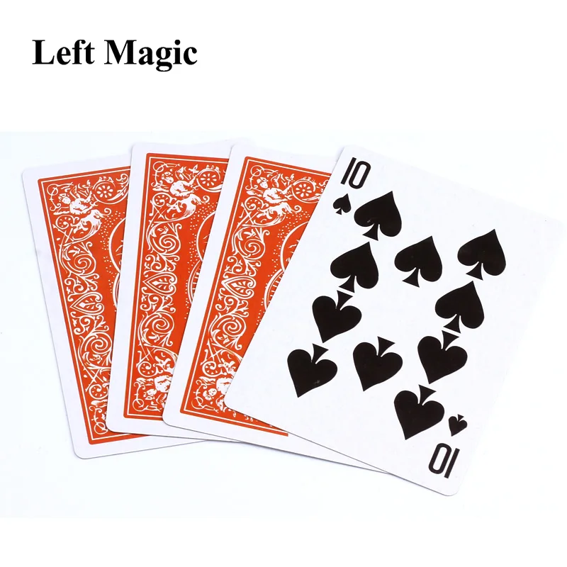 4 Cards Transformer magic tricks 10 to A card magic props 10 change A magic sets Close Up Street card propsC2021
