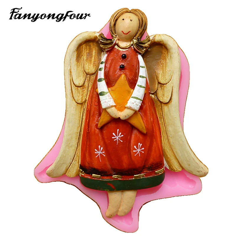 Angel silicone mold DIY conversion crystal drop glue resin gypsum candle concrete special mold handicraft production