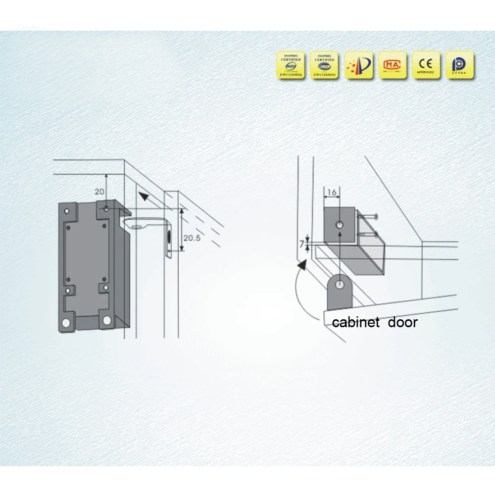 EC-C2000-290 dc 12v 2a fechadura eletromagnética fechaduras eletrônicas para bloqueio de venda-máquina de armazenamento prateleira arquivo armário