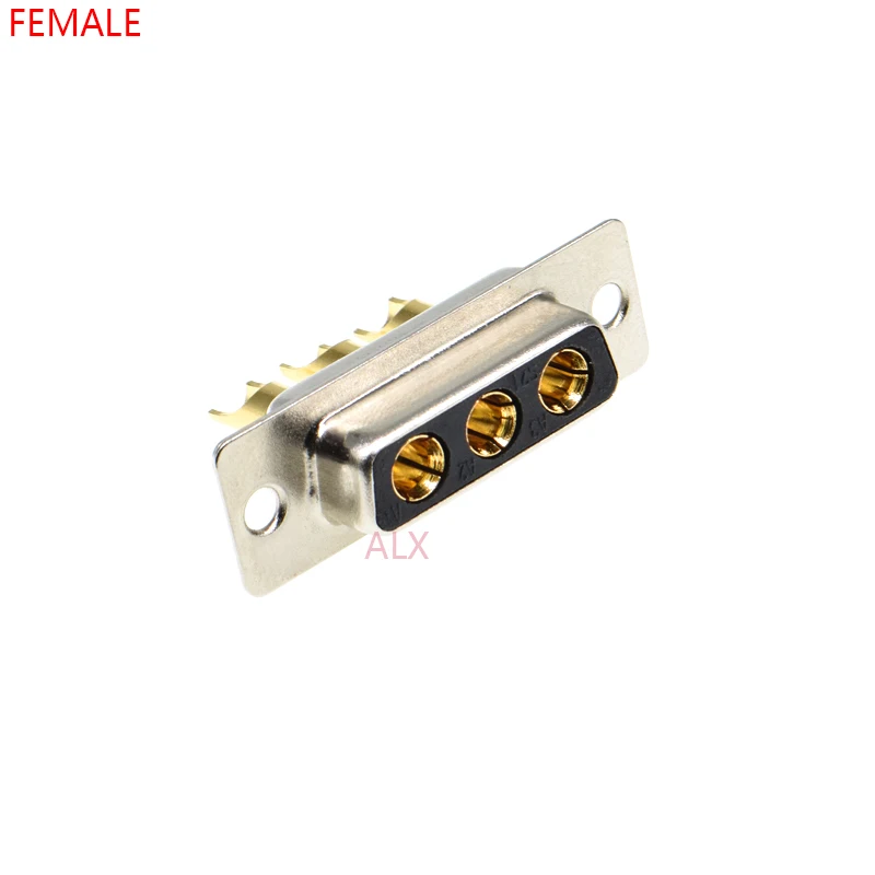 1 pz placcato oro maschio femmina connettore ad alta corrente 3 w3 30A D-SUB adattatore a saldare tipo 3pin spina presa saldatura ad alta potenza DB3