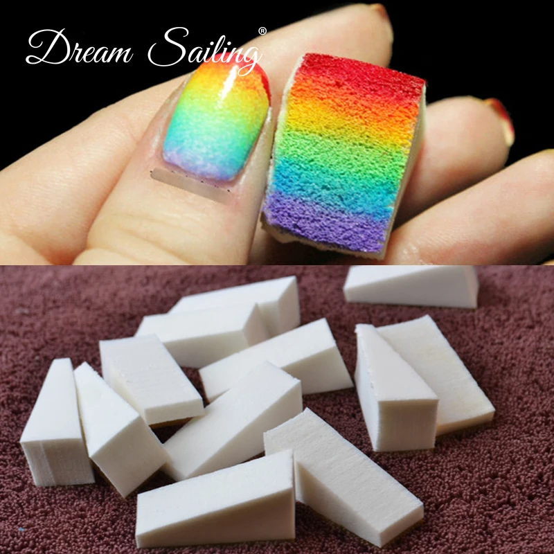 12pcs DIY Gradient Nail Stamping Sponges Nail Buffer Files Color Change Gel Nail Polish Equipment Manicure Nail Art Tool