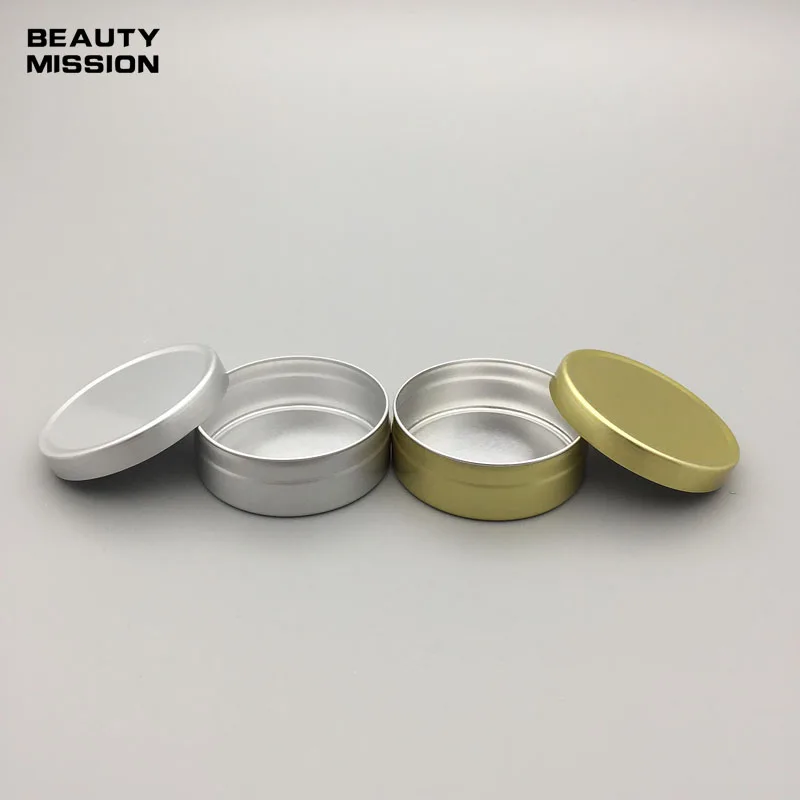 100pcs/lot 10g Mini Aluminum jar cream sample tin 10cc cosmetic lip balm container small metal pot ,aluminum bottles wholesale