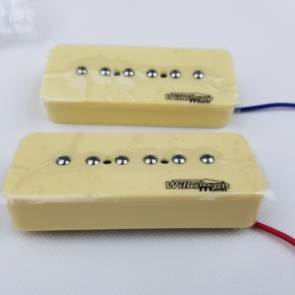 New Wilkinson WO90 1Set 2 Pcs Cream P90 Soap bar Single Coil Neck and Bridge Electric Guitar Humbucker Pickups