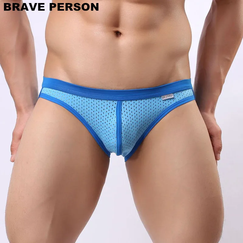 BRAVE PERSON Men Underwear Briefs High Quality Brand Underpants Briefs Shorts Bikinis Men Sexy Breathable Mesh Briefs