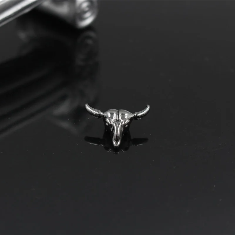 5pcs Charms Skull Bull Ox Head Antique Tibetan Metal Pendant Findings Accessories DIY Vintage Choker Necklace Making