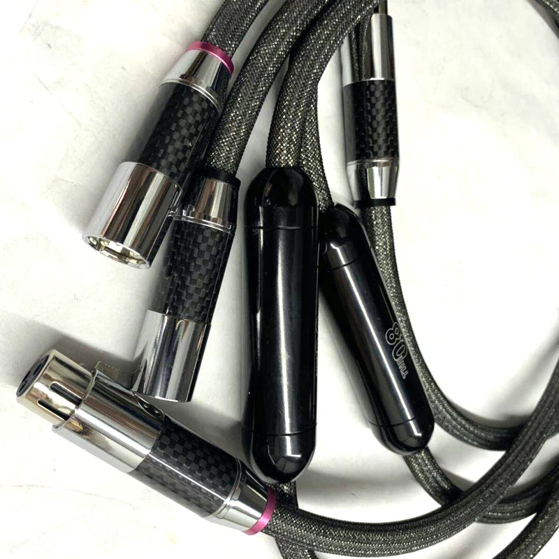 Hi-Fi аудио CD DVD-плеер Усилитель динамик ISM балансовый соединительный кабель 0,8 XLR с посеребренным разъемом из углеродного волокна
