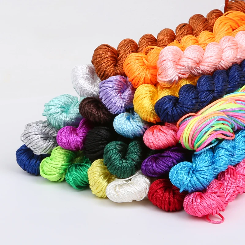 24 metros/lote nó chinês macrame corda pulseira fio 1mm diâmetro, para diy colar pulseira corda trançada
