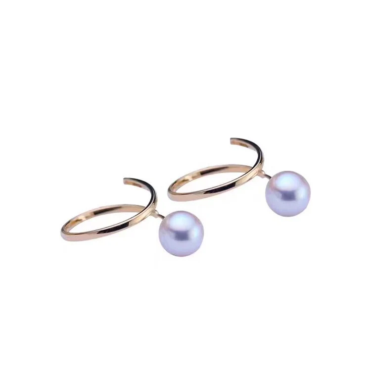 3Pairs/Lot Twist Design Pearl Rings Settings S925 Sterling Silver Pearl Earrings Settings Women DIY Pearl Jewelry Accessory