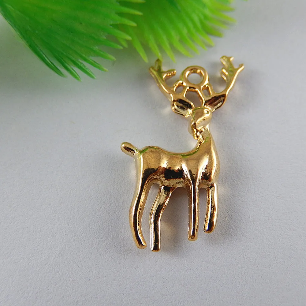 (20Pieces)Man Creative Elk jewelry pendant Deer Necklace Pendant Animal Bracelet Charms Handmade Crafts Jewelry Findings 51834