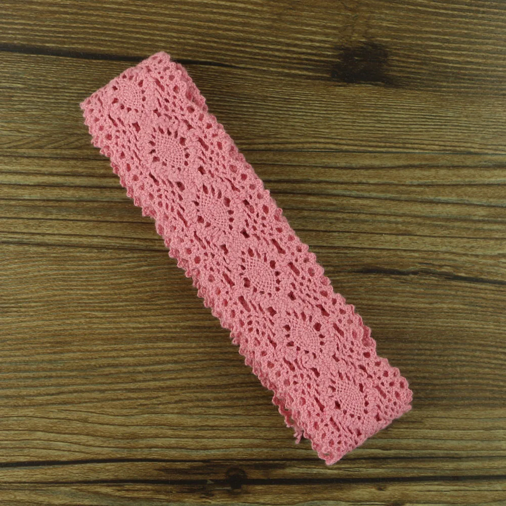 color Hot Sale Cotton Lace Roll Ribbon Knit Adhesive Tape Sticker Craft Decoration Fabric