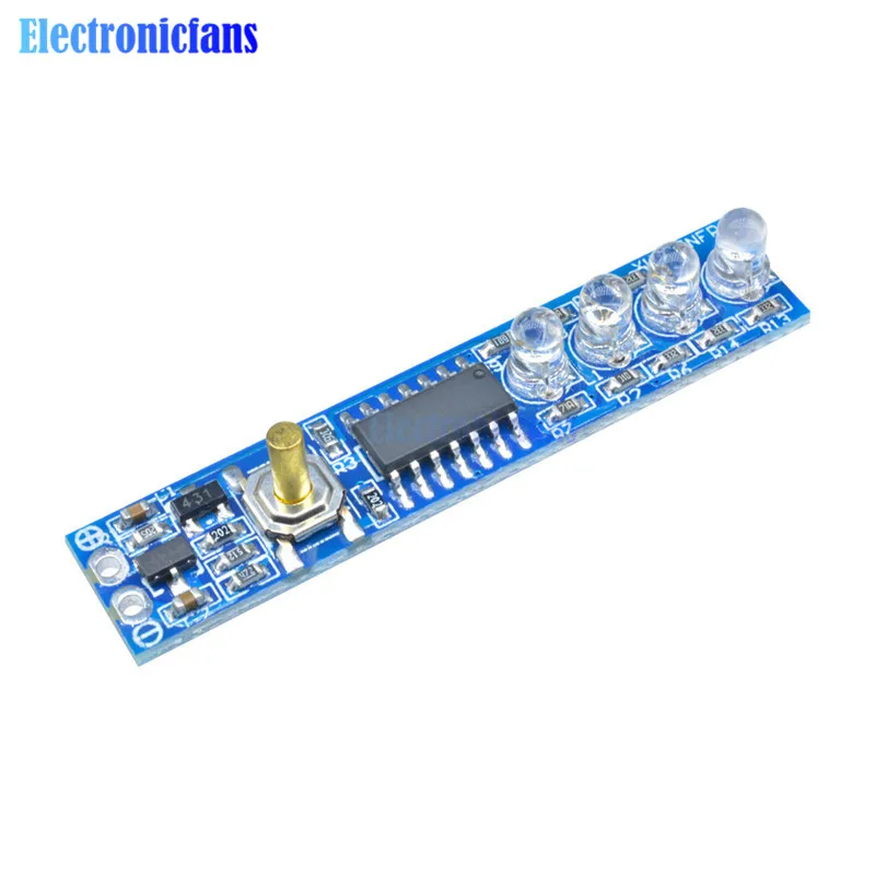 1S/2S/3S/4S Lithium Battery Capacity Indicator LED Display Board Power Level Indicator For 1/2/3/4pcs 18650 Lithium Battery DIY