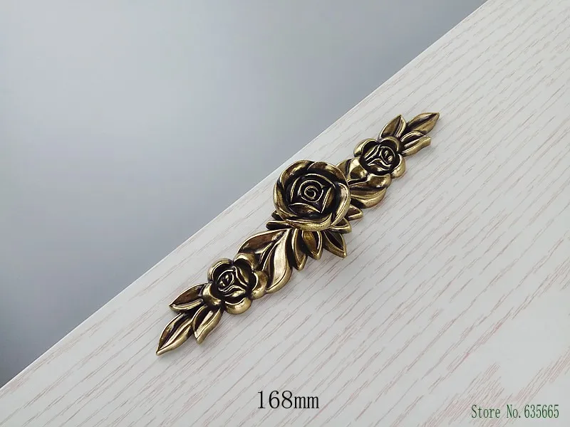 

Бронзовые ручки-кнопки в форме цветка розы цвета слоновой кости для кухонных шкафов, дверей, ящиков, гардеробов, комодов