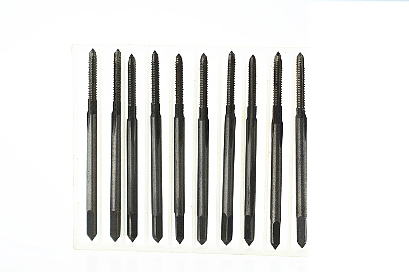 10pcs/lot M2*0.4 Machine screw tap HSS H2 Straight Fluted Screw Thread Metric Plug Hand Tap Drill