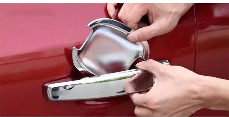 Hot Sale For Hyundai Tucson Accessories 2004 - 2009 Chrome Door Handle 2005 2006 2007 2008 Car Covers Car Stickers Car Styling