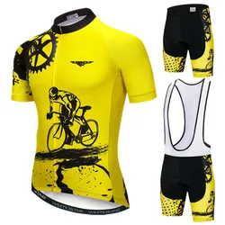 Weimostar 2024 Pro Team Cycling Jersey Set Men Mountain Bike Clothing Summer MTB Bicycle Wear Clothes Anti-UV Cycling Clothing