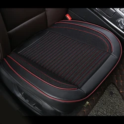 3D Driver Seat Cushion Car Chair Pad Flax Leather Front Car Seat Cover Auto Seat Protector Breathable Interior Accessories