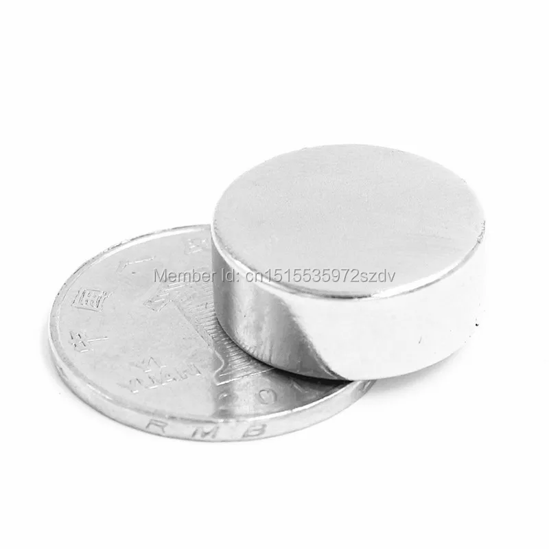 100pcs Strong Round Dia  20mm x 8mm N35 Rare Earth Neodymium Magnet Art Craft Fridge 20x8mm