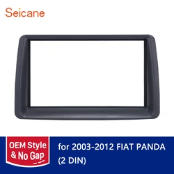 Seicane Double Din Car Radio Fascia Frame Dash Trim Kit di installazione per 2003-2012 FIAT PANDA Car Styling adattatore stereo automatico