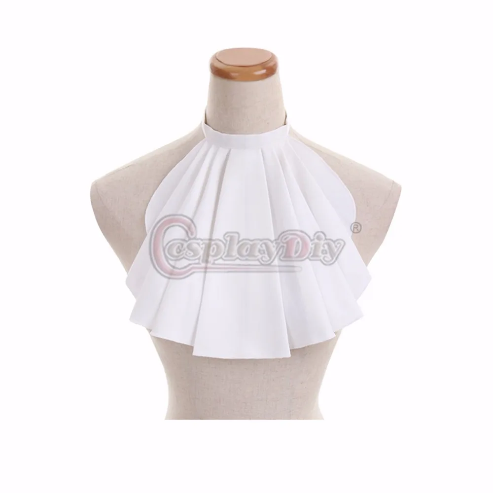 Cosplayidy 1785 Victorian Accessory Jabot Neck Tie Medieval Mens White Jobot Tie Cosplay Prop Accessory Tie L0516