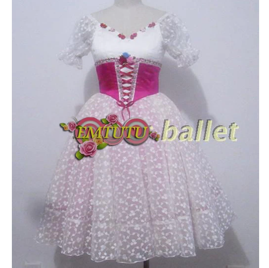 Girls Coppelia Ballet Long Tutu Pink Women Professesional Romantic Tutu Performance Classical Ballet Costume