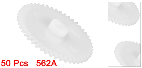 Uxcell 플라스틱 기어 장난감 액세서리, DIY 자동차 로봇 모터 모델 50102A 562A 482A 용, 50T 56T 48 톱니, 50 개