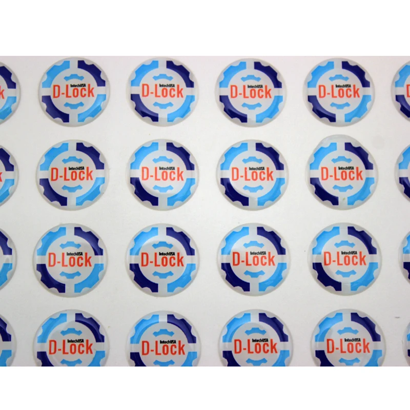 Adhesive die cut clear epoxy dome sticker Custom Fashion resin sticker printing with your own logo