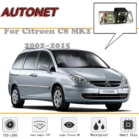 AUTONET 후면보기 카메라 시트로엥 C8 MK2 2002 ~ 2015 Lancia Zeta/야간 비전/역방향 카메라/백업/번호판 카메라 용