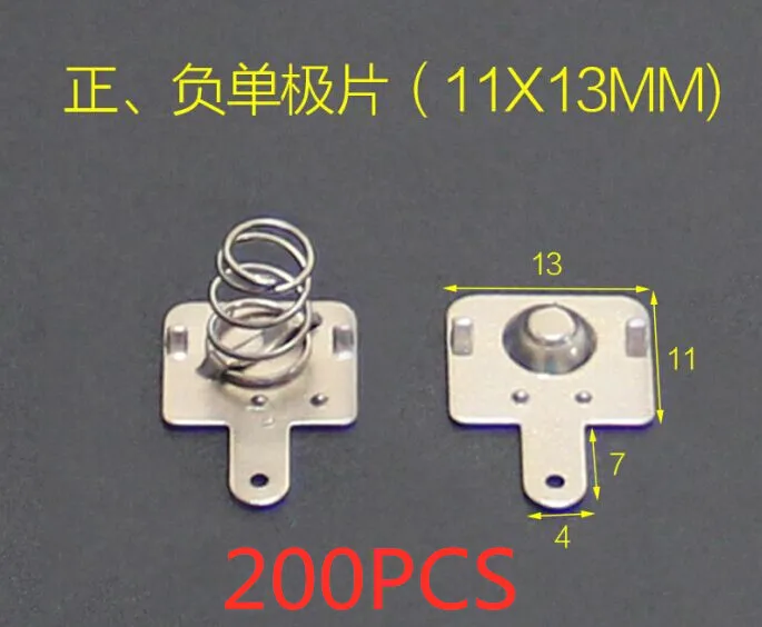 

200 шт батарея AA5 11*13/11*28,5 мм положительная и отрицательная одноконтактная пружинная пластина