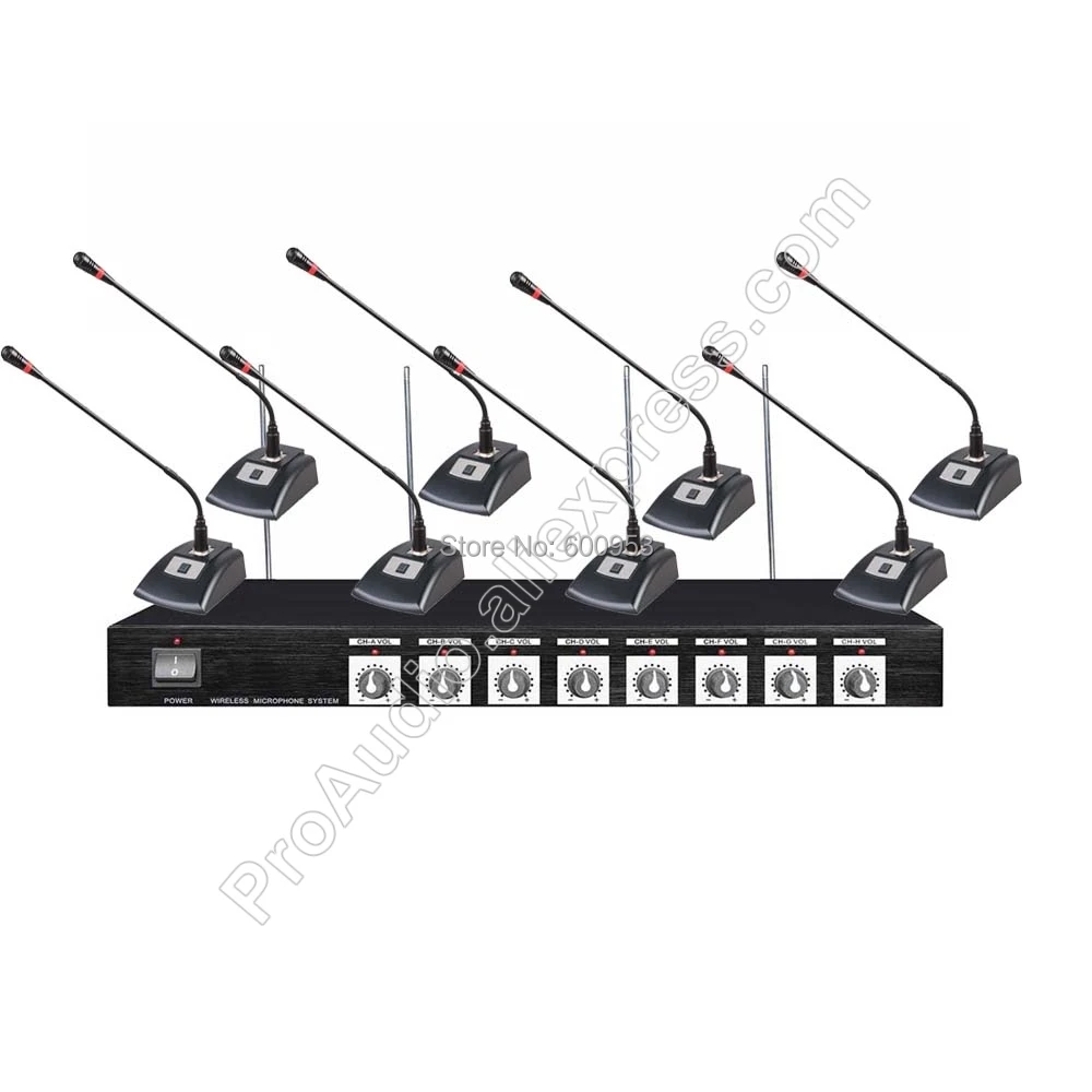 

MICWL 8 Channel Radio Wireless Desktop Conference Meeting Microphone System