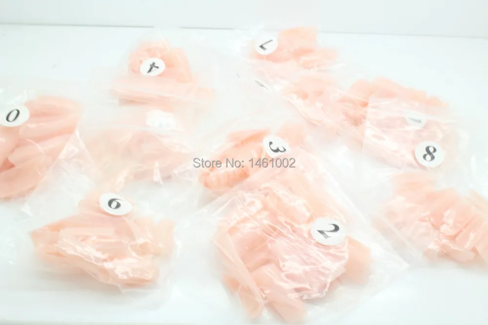 Fake Acrylic Artificial False Nail Art Tips pink color 500pcs/lot