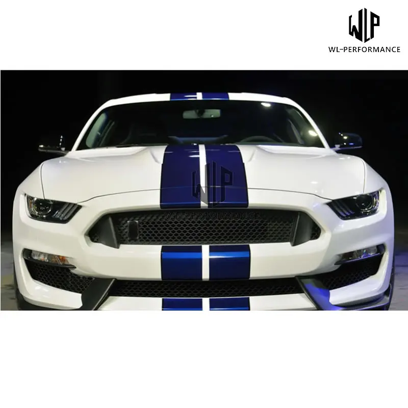 GT350 FRP Unpainted Car body kit Front rear bumper Rear diffuser For Ford Mustang GT350 Body kit 15-17
