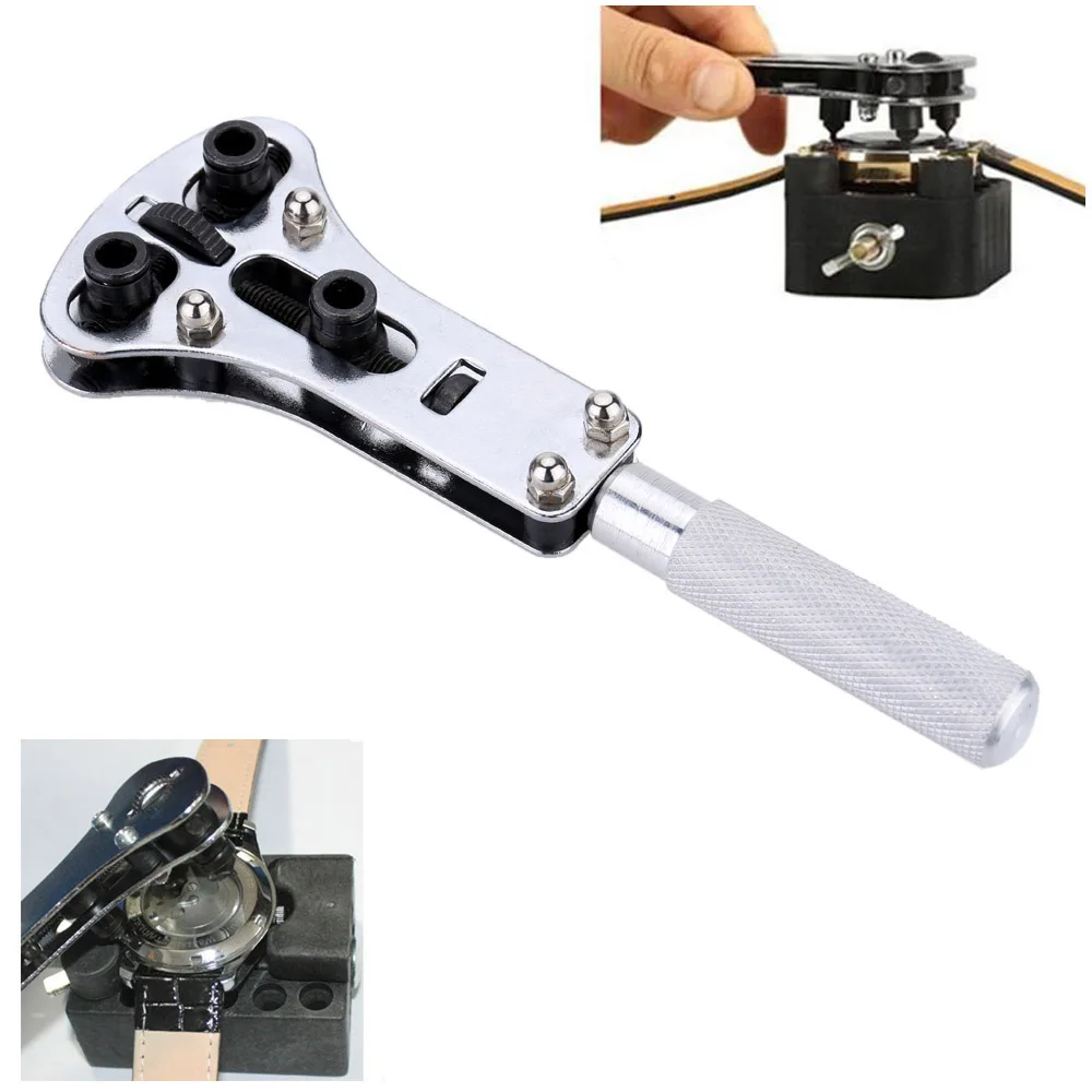 

Watch Repair Tools New Wrist Watch Case Opener Adjustable Screw Back Remover Wrench Repair Tool Watch Case Opener Wrench Watch