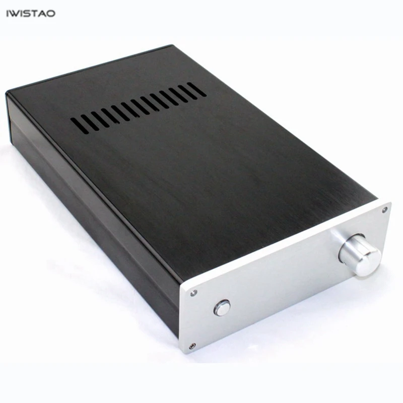 

Корпус усилителя трубки IWISTAO HIFI W190 * D315 * h65мм цельная алюминиевая черная серебристая панель