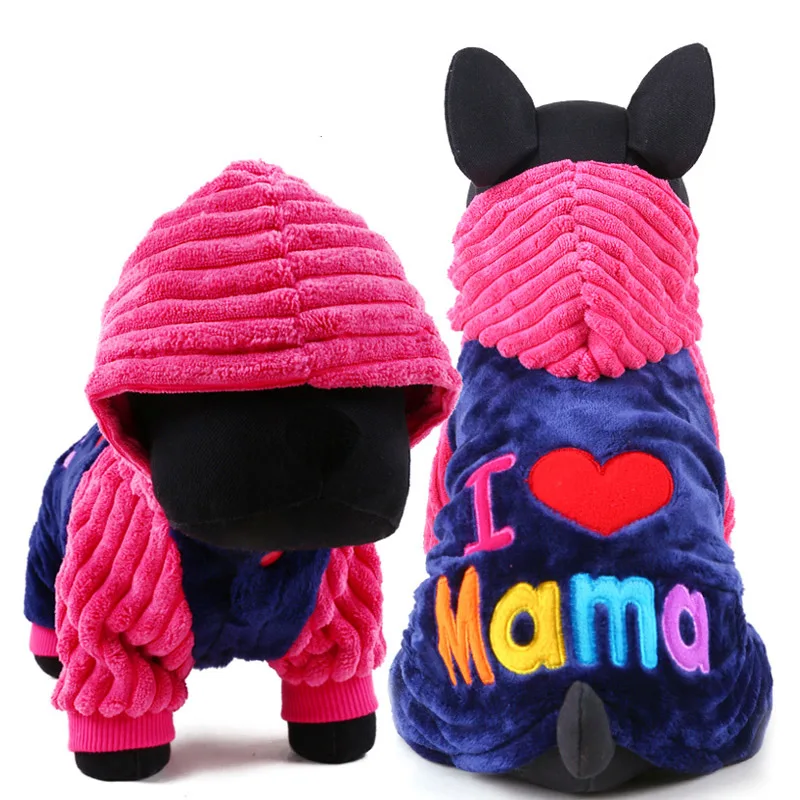 Petcircle Fashion I love papa and mama winter Pet Dog Clothes Clothing For Pet Small Large Dog Coat Winter Clothes Jackets