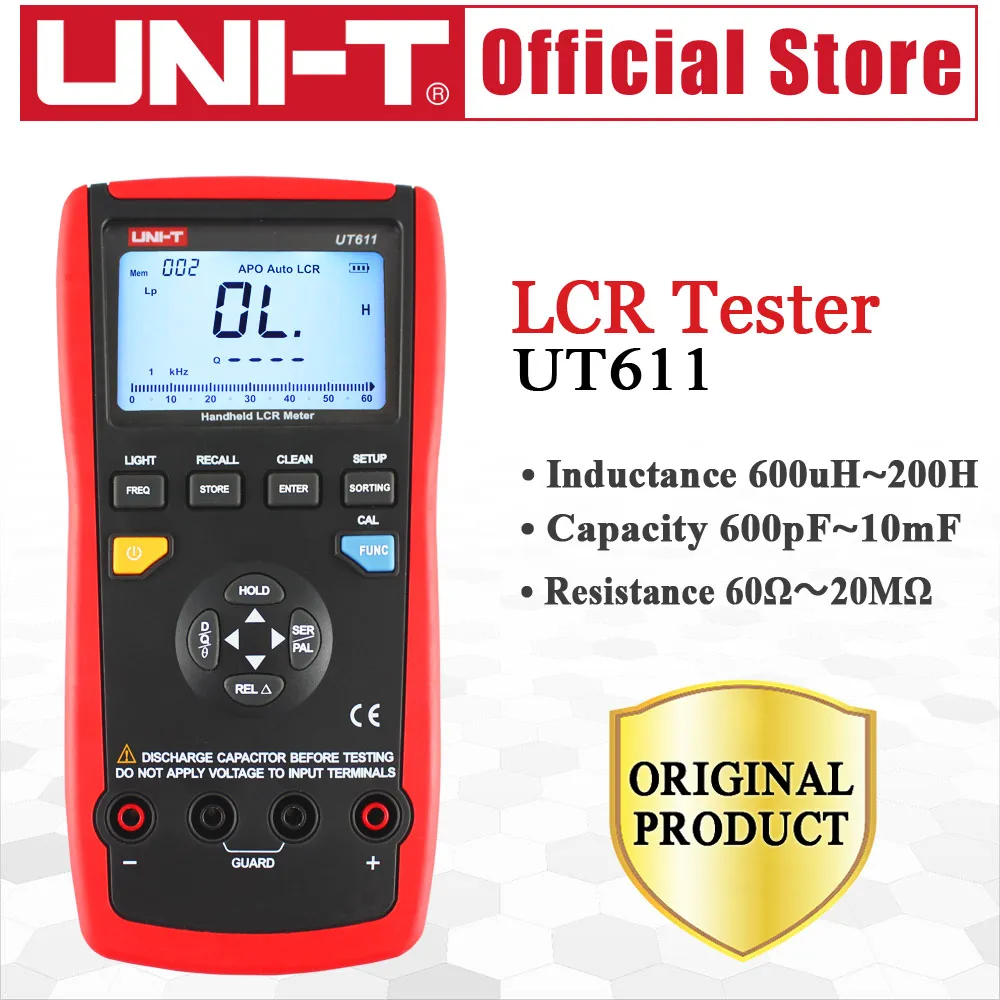 Imagem -06 - Lcr Metros Indutância Capacitância Faça Você Mesmo Ferramentas Resistência Fase Ângulo Multímetros Correspondência Uni-t-ut611