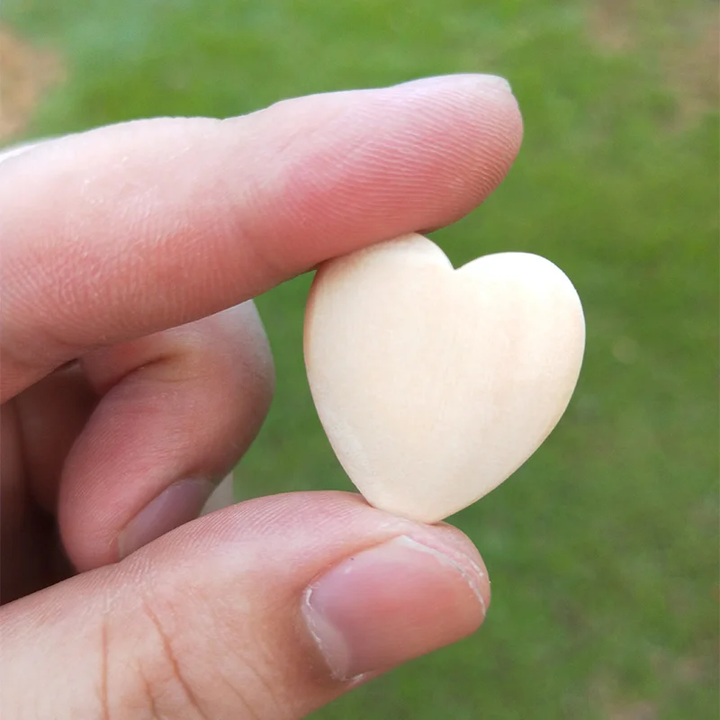 10Pcs Heart-shaped Wood Bead Straight hole Natural Wood Color Eco-Friendly Wooden Beads DIY Jewelry Making handmade