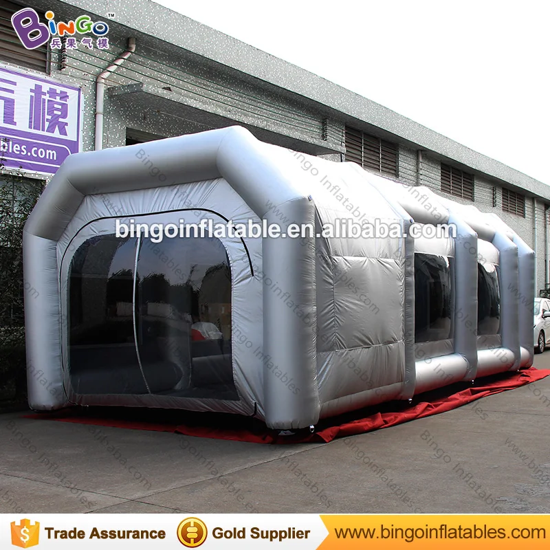 Free Delivery 9X4X3M Inflatable Spray Paint Booth for Sale Mobile Workshop Painting Cabin High Quality Dust Proof Room Toy Tent