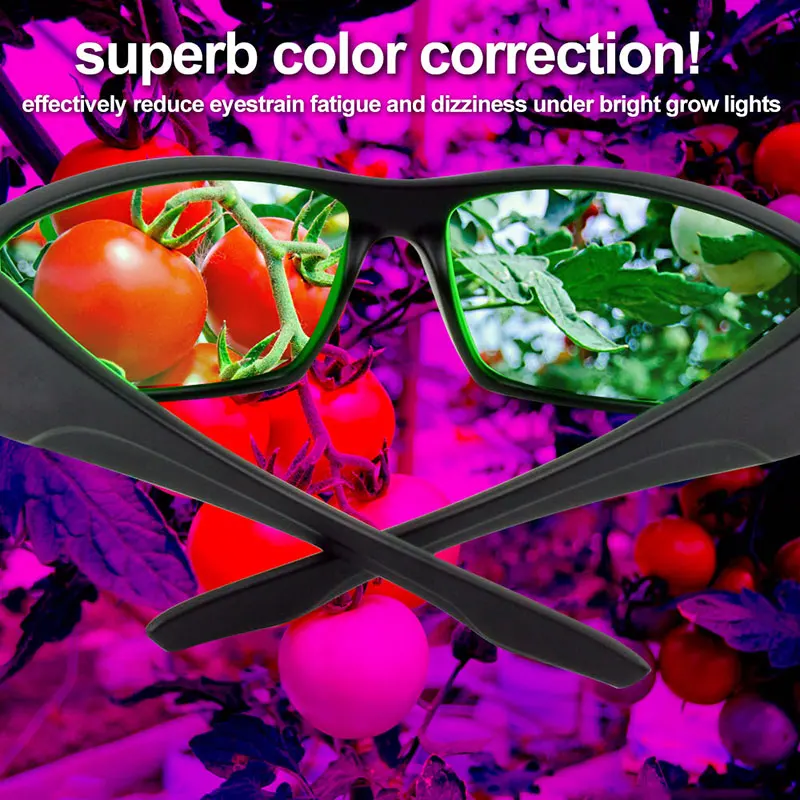 Lunettes de culture hydroponiques d\'intérieur professionnelles, LED, UV, lampe à perruque izing pour plantes, lunettes de protection