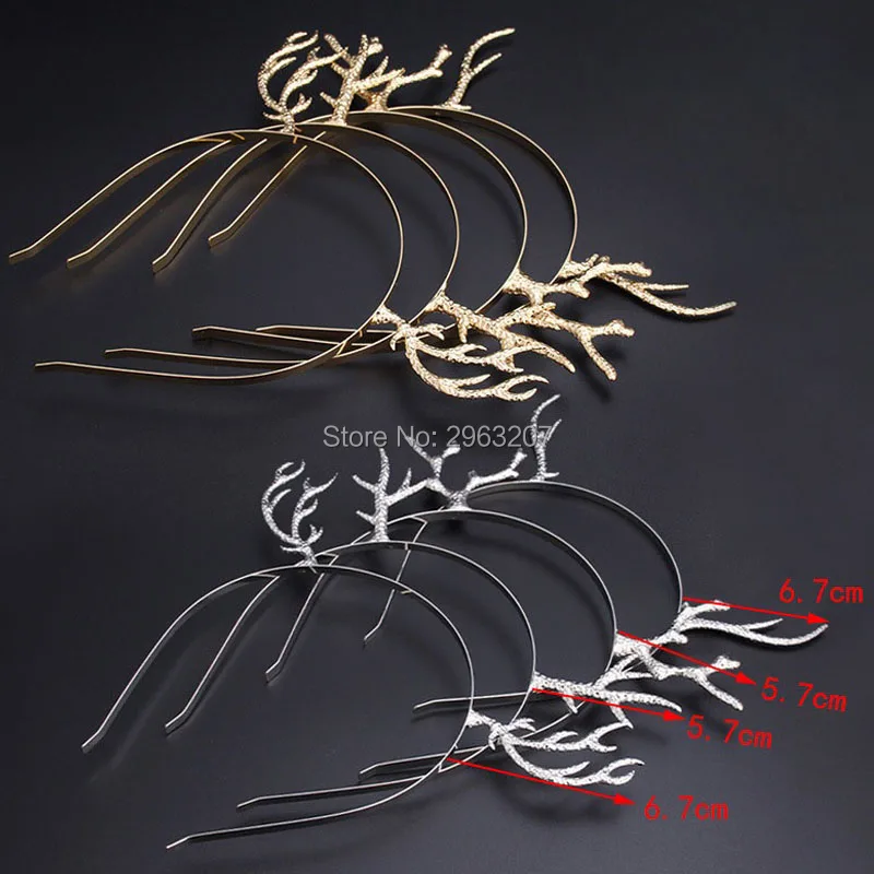 100pcs Christmas Lovely Antlers Girls Kids Metal Headband Hairband Hair Hoop Party Cosplay Props Fancy Dress