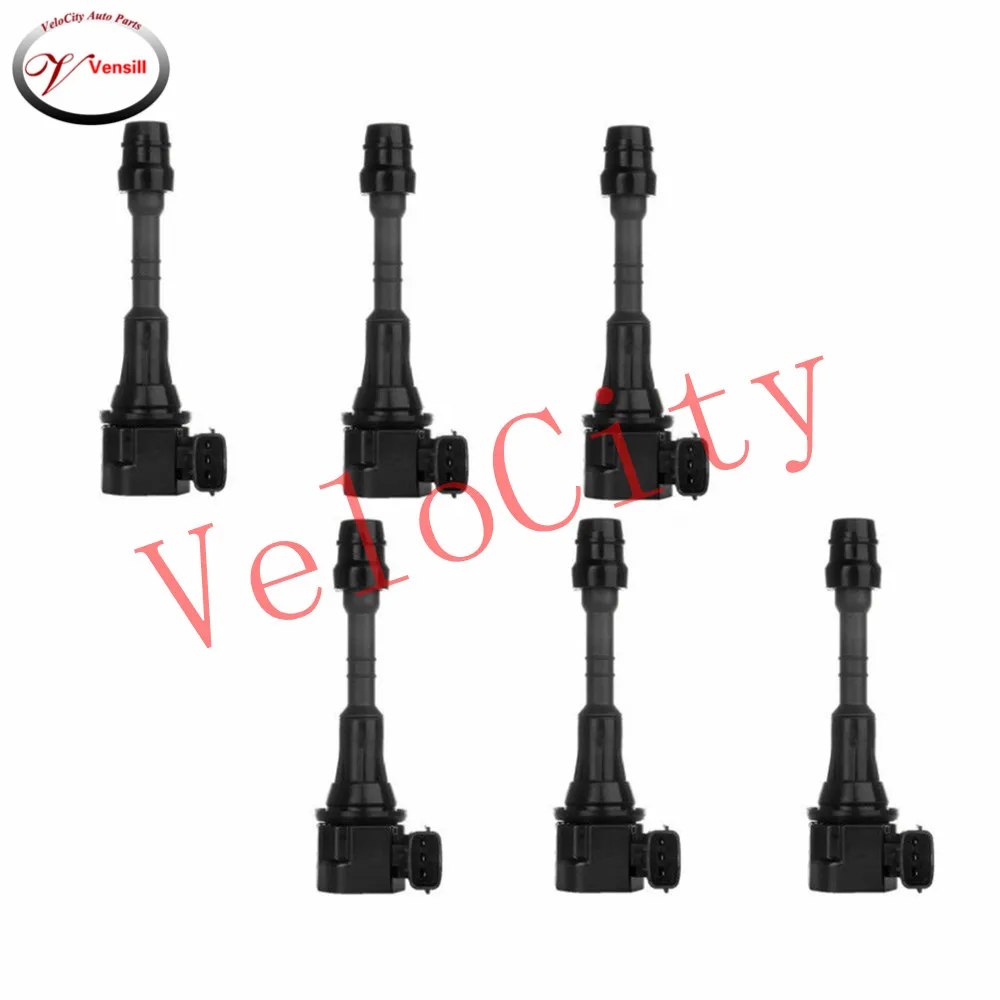 6 PCS Part No# 22448-AL61C 22448-AL615 AIC-3103G Ignition Coil For Nissan 350Z Infiniti G35 M35 M45 FX35 FX45 3.5L