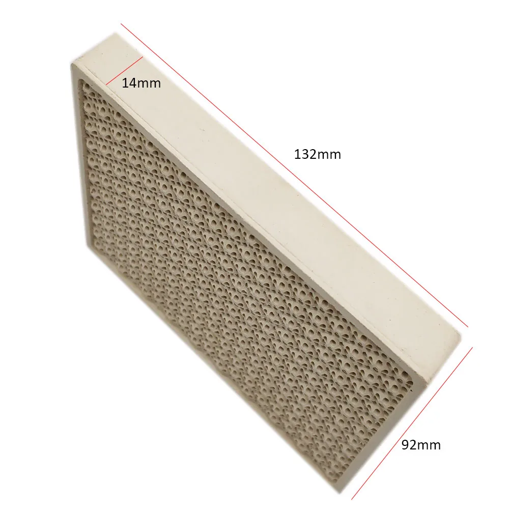 Earth Star Cordierite Ceramic Burner High Temperature Plate Gas Grill Spare Parts Stove heater Comb 132*92*14mm