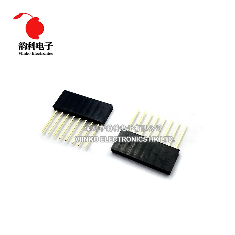 60PCS 2.54MM 6Pin 8Pin 10Pin 11MM Long Needle Female Pin Header Strip Stackable Header for arduino
