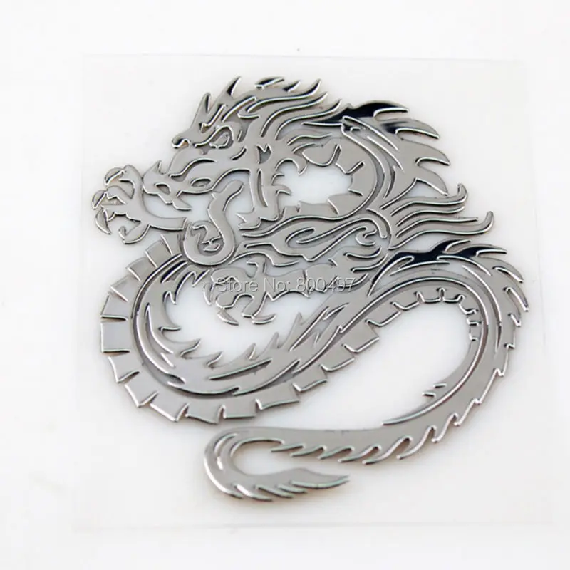 Newest 3D Car Trunk Nickel Alloy Badge Emblem Sticker Accessories Adhesive Car Styling Badge Decal For Dragon