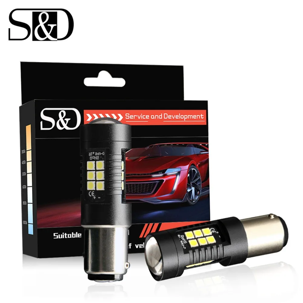 2 Шт 1157 BAY15D Светодиодные лампы P21/5W 21 3030SMD автоматические светодиоды лампы тормозной задний фонарь автомобиля резервный светильник 12 в 24 в белый