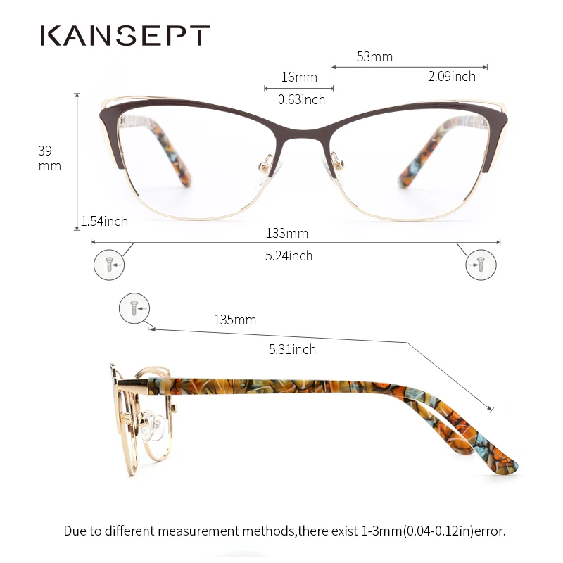 Metal Women Fashion Cat Eye Frame Optical Glasses Frames Retro Eyeglasses Transparent Computer Glasses For Women