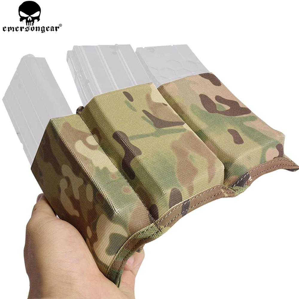 EMERSONGEAR Triple M4 Mag Pouch Tactical Molle Rapid Reloading Magazine Pouch for Airsoft Wargame Gear Painball Hunting EM2388