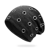 Szblaze Unisex Winter Thermal Punk Style Hat Beanies Skullies With Metal Rings Hip Hop Casual Caps for 56cm to 60cm Heads - Image 4